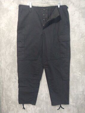Tru Spec Pants Mens Large Black BDU Tactical Cargo Military Combat Uniform